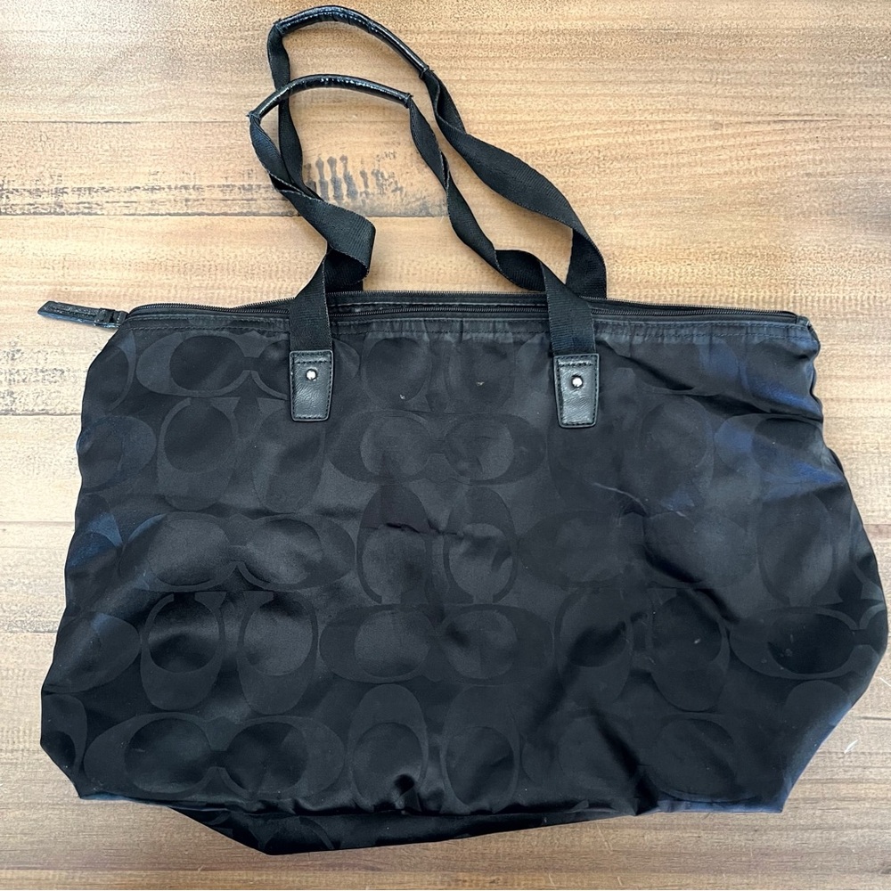 Coach Logo Nylon Tote - Picture 2 of 9